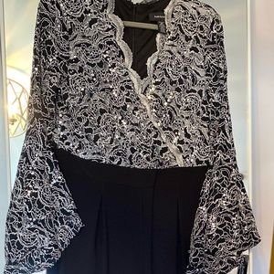 Beautiful black and sequins silver jumpsuit!